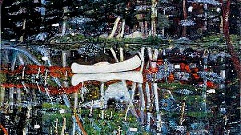 Peter Doig, ’’White canoe‘‘, 1990-1991 © The Saatchi-gallery