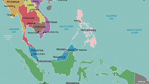 Carte de l’Asie du Sud-Est © DR