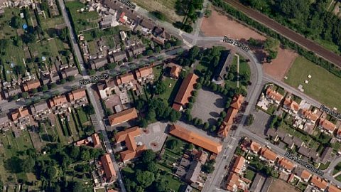 Vue aérienne du quartier d’implantation de la résidence d’artistes Pinault © Google Maps