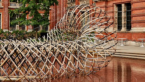 Kengo Kuma, Bamboo Ring, 2019 © Courtesy of OPPO, London Design Festival / Photo: Ed Reeve