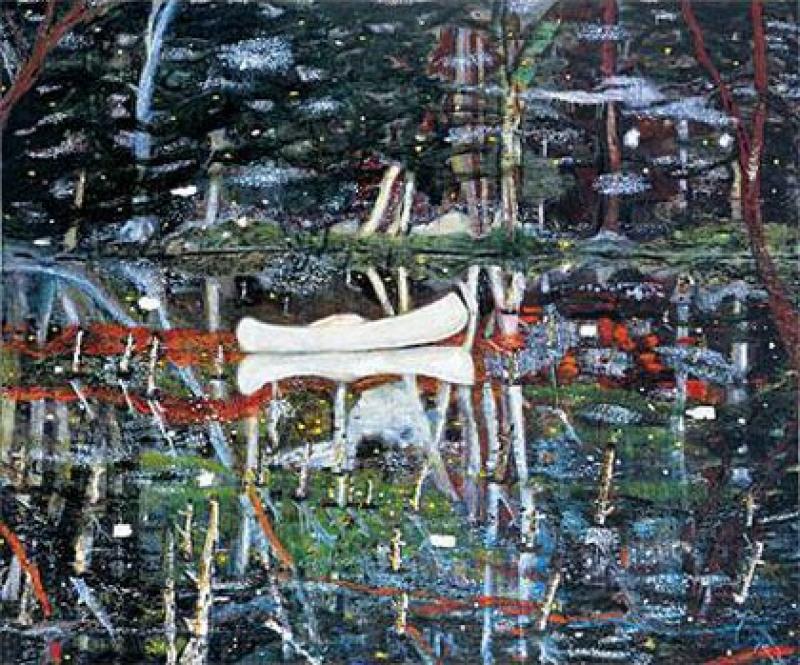 Peter Doig, ’’White canoe“, 1990-1991 © The Saatchi-gallery