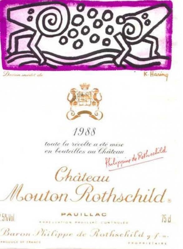 Etiquette Keith Harring © Chateau Mouton Rothschild