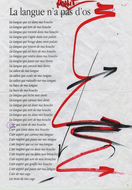 Julien Blaine, La langue n’a point d’os (1), 2005 © Collection Lerka, Saint Denis de la Réunion
