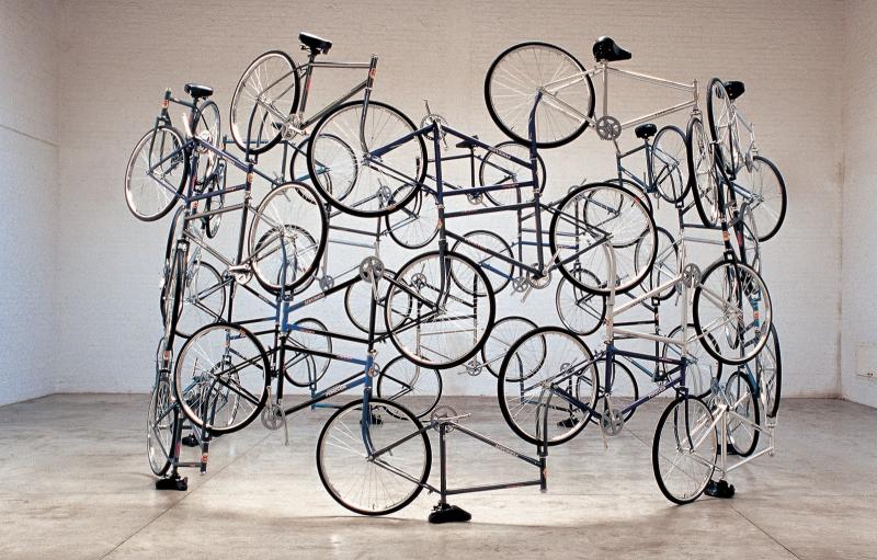 Ai Weiwei, Forever, 2003, 42 Bicyclettes © Metropolis Magazine