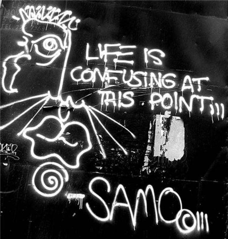 Jean-Michel Basquiat, Life is confusing at this point © Basquiat