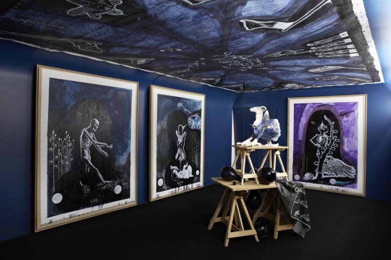 Exposition Astralis 2014- Damien Deroubaix. Courtesy : Nosbaum & Reding, Luxembourg & Galerie In Situ / fabienne leclerc. Photo © Pauline Guyon / Louis Vuitton