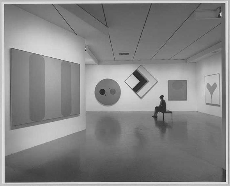 Installation view, Responsive Eye. February 25, 1965 through April 25, 1965 - Photo © 1999 The Museum of Modern Art, New York