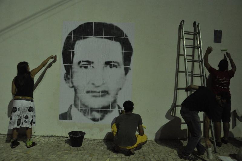 Hommage aux disparus de Fortaleza réalisé à la UECE Université d’Histoire de Fortaleza © Courtesy GAC (Grupo de Artistas Callejeros)