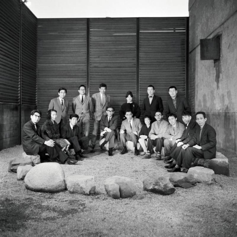 Gutai members in Pinacotheca’s front yard, Osaka, ca. 1964 © The former members of the Gutai Art Association, courtesy Museum of Osaka University