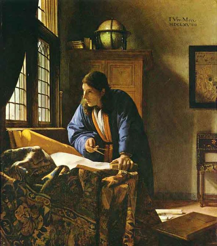 Johannes Vermeer, Le Géographe (1668-1669) © Städelches Kunstinstitut, Francfort