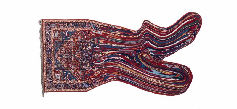 Faig Ahmed, Wave Function, 2016, Liquid Series, 110 x 250 cm, handmade woolen carpet © Faig Ahmed