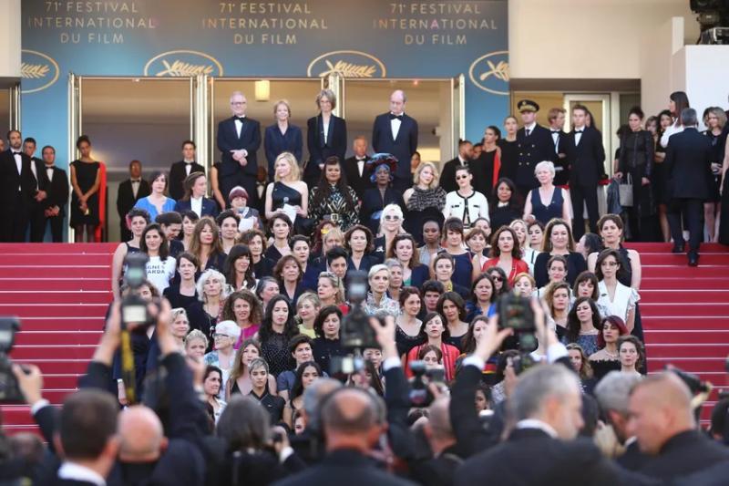 Les 82 réalisatrices femmes sélectionnées depuis la création du festival, le 12 mai 2018, à Cannes. © Crédits : Pierre Teyssot - Maxppp